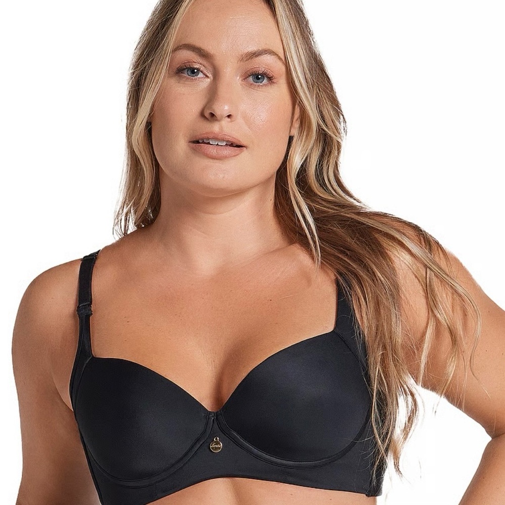 Leonisa  Back Smoothing Full Coverage Black Bra Size 34B - Picture 4 of 12